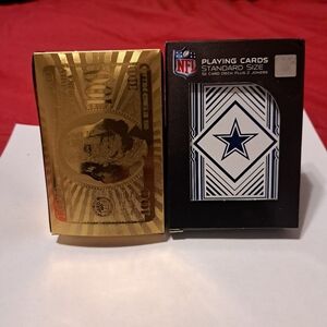 Gold Playing Cards & Dallas Cowboys Playing Cards